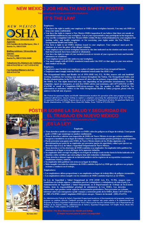 Osha Required Posters