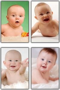 Poster N frame Set of 4 Cute Baby Combo Posters\Smiling Baby Poster ...