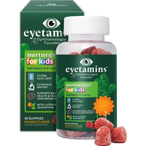Buy Nurtureyes Eye Gummy for Kids - 30 Easy-to-Chew, Mango Gummies ...