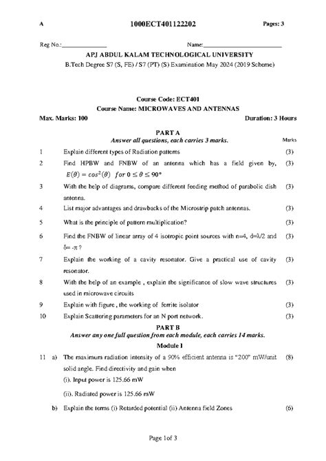 MAY 2024 - may 2024 question paper - 1000ECT Page 1 of 3 Course Code ...