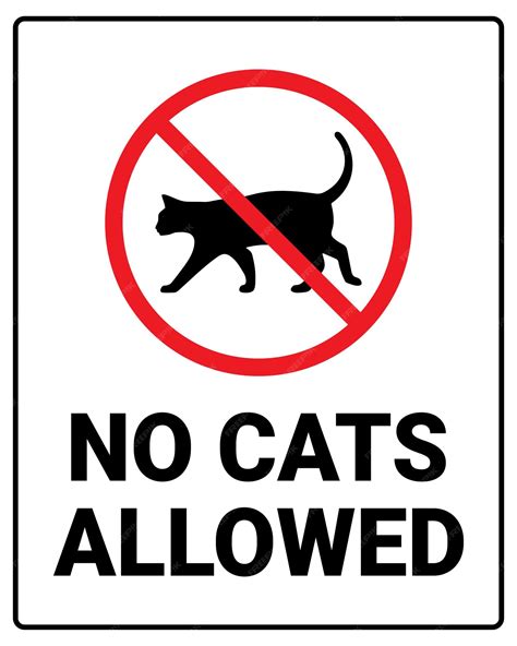 Premium Vector | No Cats Allowed Sign