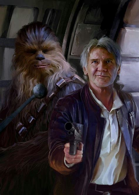 CHEWBACCA AND HAN SOLO | Star wars illustration, Star wars art, Star ...