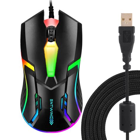 Amazon.in: Buy ENTWINO Titanium Gaming Mouse, 3 Buttons RGB Light ...