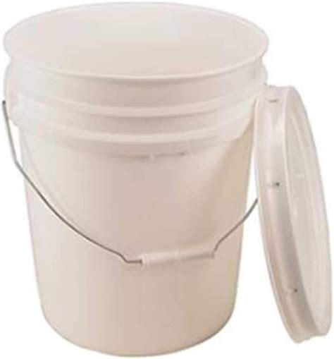 Amazon.com: Hudson Exchange 5 Gallon Bucket Pail Container, White ...