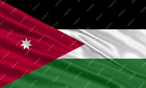 Premium Vector | Jordan flag design. Waving Jordanian flag made of ...