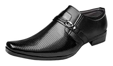 Buy Boonik Shoes Men's Black Formal Loafers - 7 UK at Amazon.in