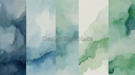 Dreamy Blue And Green Abstract Watercolor Background | Images