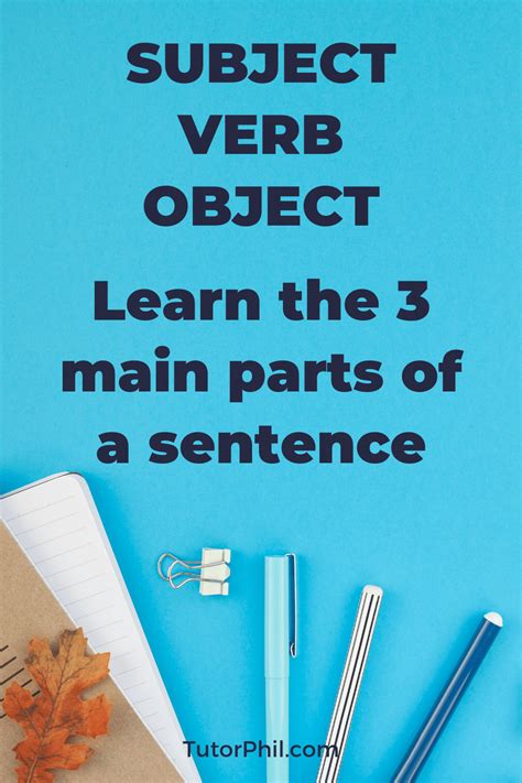 Image result for Subject Verb Object Sentences