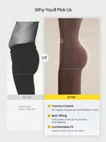 GLOWMODE GLOWMODE 1 Pack Sculpt Fit High-Rise Waist Tummy Control Butt ...