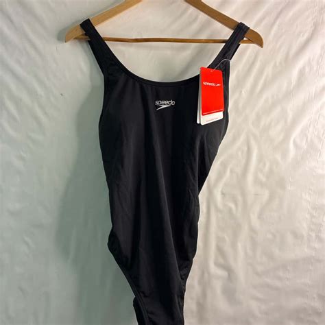 Speedo Womens Size 16 Onepiece Bathers Black (s)