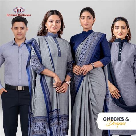 Checks & Drapes - CAD8 Collection | Kothari Uniforms | 1 Team One ...