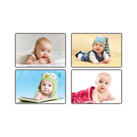 Pnf Set of 4 Cute Babies (Baby) Wall Poster Waterproof (12x18inch ...