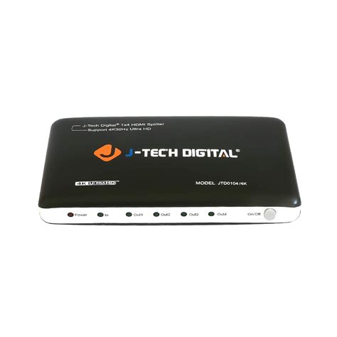 J-Tech Digital JTD0104/4K Most Advanced 4 Ports HDMI 1X4 Powered ...