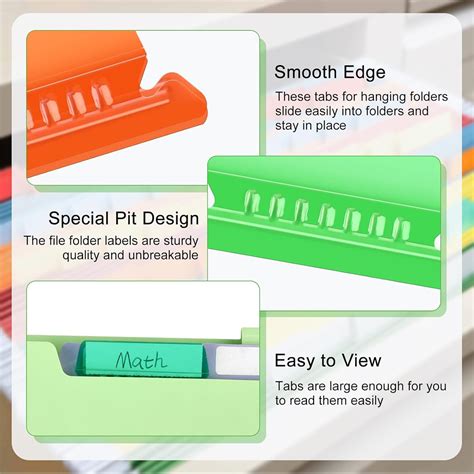 Document Organization Swpeet 100Pcs Hanging File Folder Tabs With ...