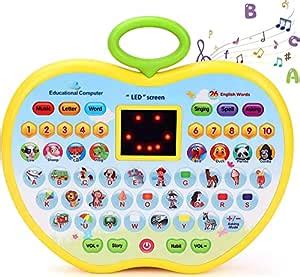 Leaffybezz Educational Computer Mini Laptop Toy for Kids - LED Display ...