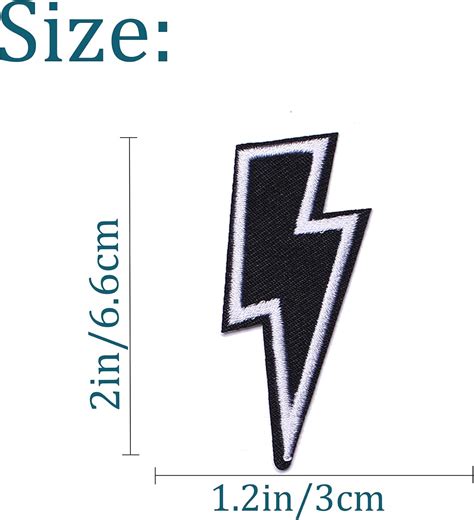 Buy TACVEL 5Pcs Lightning Appliques Embroidered DIY Sew on / Iron on ...