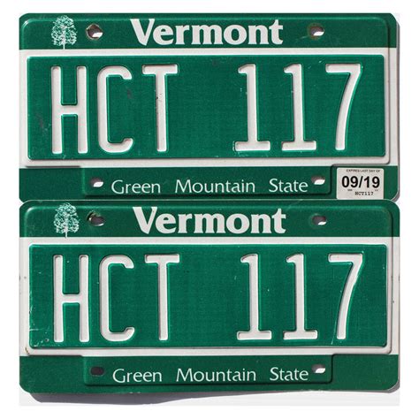 Vermont Number Plate