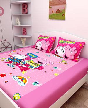Peppa Pig Kids Cotton Bedsheet Set – 274x274CM | Athom Living