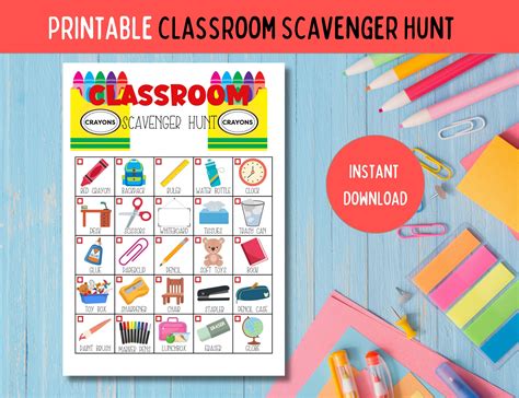 Printable Classroom Scavenger Hunt - astra.edu.pl