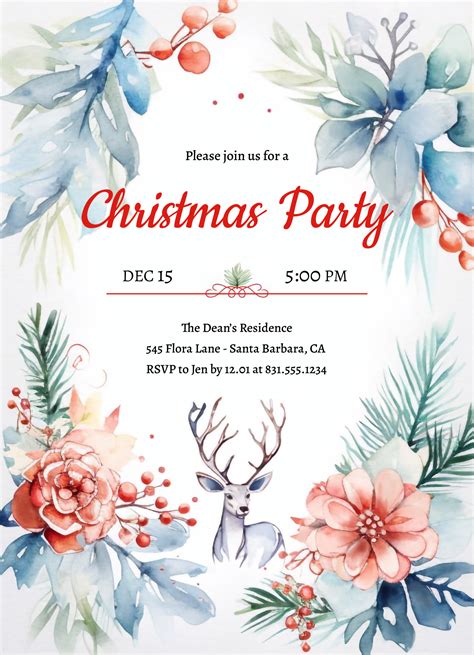 Christmas Party Invitation Clipart