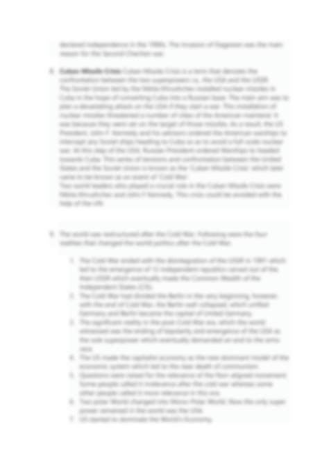 MCQ of Political Science Class 12 Cold War Era 的图像结果