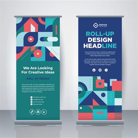 Geometrische Business Roll Up Standee Design Banner Vorlage ...