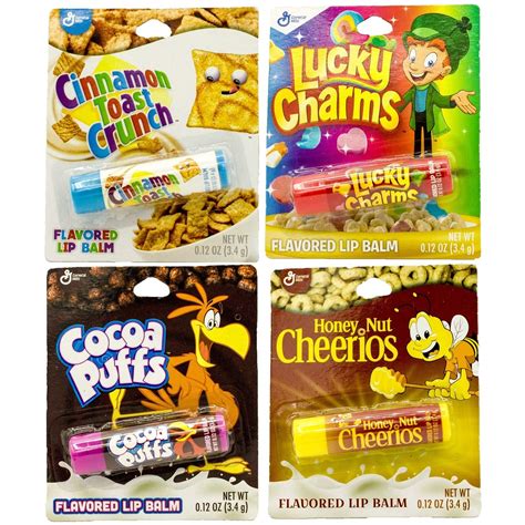 Cereal Flavored Lip Balm Set 4 Pack Cocoa Puffs Lucky | Desertcart INDIA