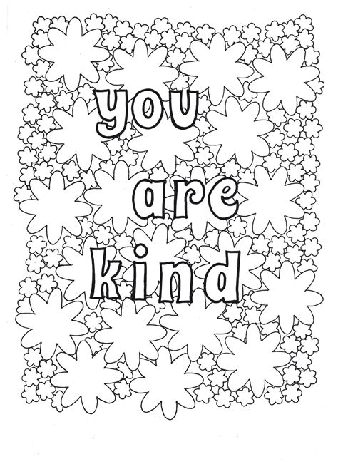 Kindness Coloring Pages - modern creative ideas