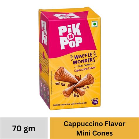 Buy Cappuccino Mini Waffle Cones | Coffee Snack | Pik n Pop | Sunbeam ...
