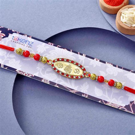 Diving Gold Plated Om Ganesha Rakhi – TOKENZ