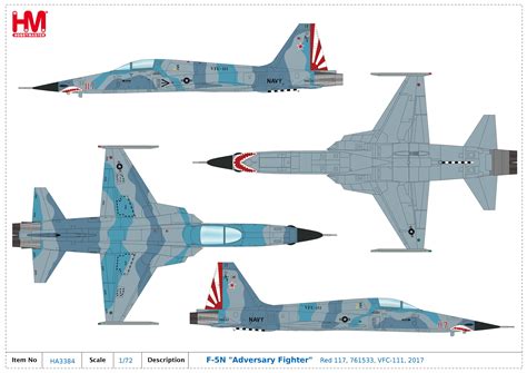 F-5N "Adversary Fighter" Red 117, 761533, VFC-111, 2017