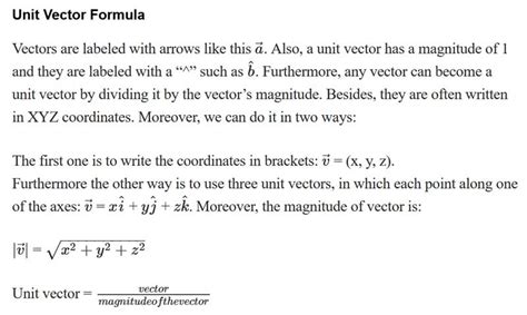 Unit Vector Formula 的图像结果
