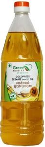 greenhabits 1L Cold Pressed Sesame/White Til Oil (Lakdi Ghana / Ghani ...