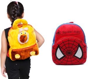 SB07 Combo Of Kids School Bag Soft Backpack Cartoon Bags for Kids Plush ...