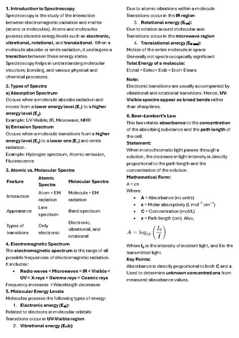 Mod 3 B - Chemistry Short Notes on Spectroscopy and Thermal Analysis ...