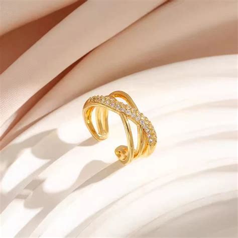 Anti Tarnish Criss Cross Stone - Ring – Snarx