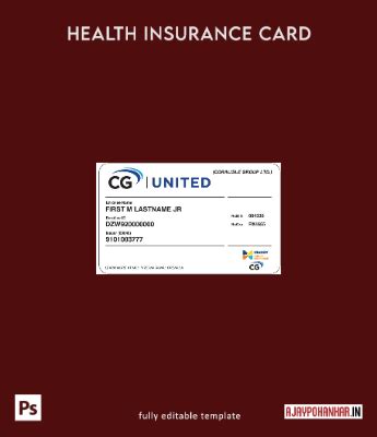instant access Grenada health insurance card template 1