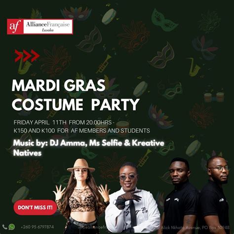 MARDI GRAS COSTUME PARTY AT ALLIANCE FRANÇAISE , Plot 22725, Alick ...