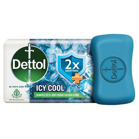 Buy Dettol Intense Cool Bathing Soap Bar with Menthol- 125gm Online at ...