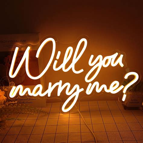 Sylhome Will You Marry Me Led Neon Light Sign Hanging | Desertcart INDIA