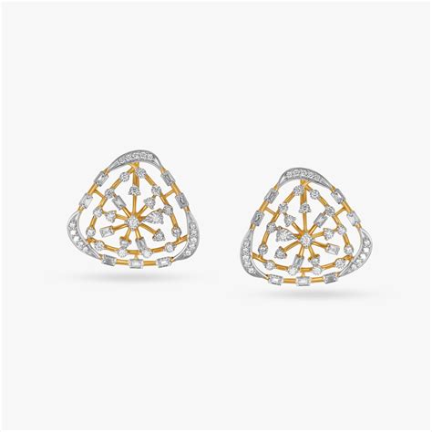 Glinting Geometry Diamond Pendant and Earrings Set