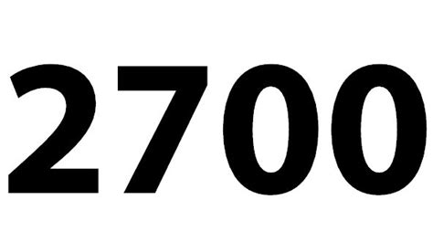 Zahl 2700