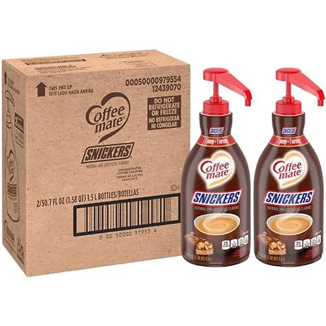 Nestle Coffee Mate Snickers Liquid Creamer - No Refrigeration Needed