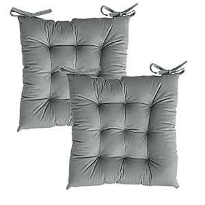 Linenovation Microfiber Square Chair Pad/Cushion for Office, Home or ...