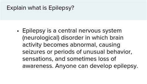 Explain what is Epilepsy? - Brainly.in