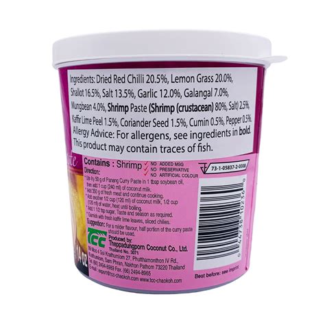 Thai Panang Curry Paste (400g tub) by Mae Ploy – Thai Food Online ...