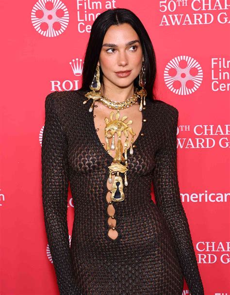 Dua Lipa Frees the Nipple in a See-Through "Snake Dress"
