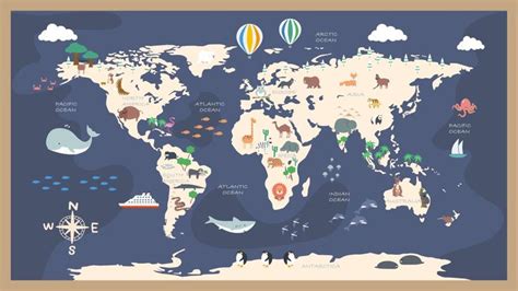High Resolution Kids World Map 的图像结果