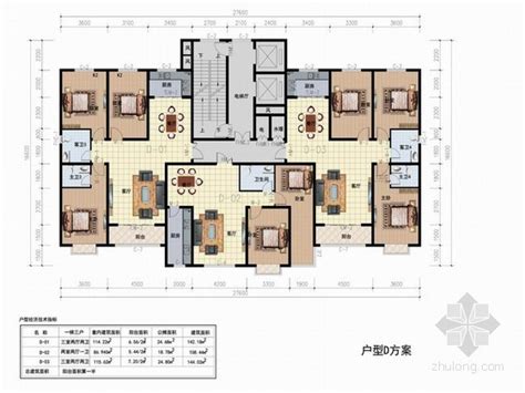 [河北]144平方1梯2户住宅户型图设计2020-建筑户型图-筑龙建筑设计论坛