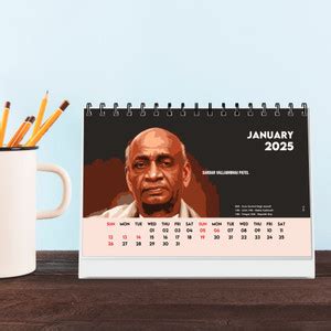 ESCAPER Famous Indian Leaders 2025 Table Calendar 2025 Table Calendar ...